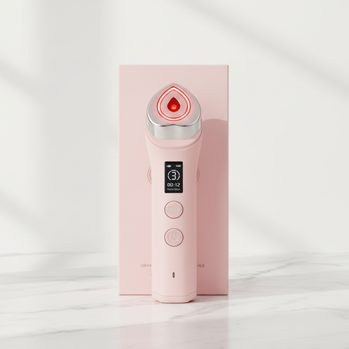 Lumzora Sculpt Pro Rose Edition on white marble surface